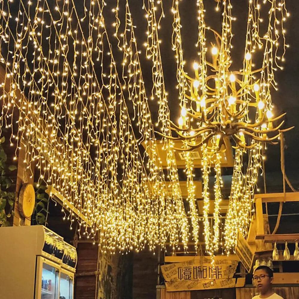 4/6/12M LED Icicle String Lights Fairy Light Christmas Garland 220V Outdoor Decoration Led Curtain For New Year Wedding Party