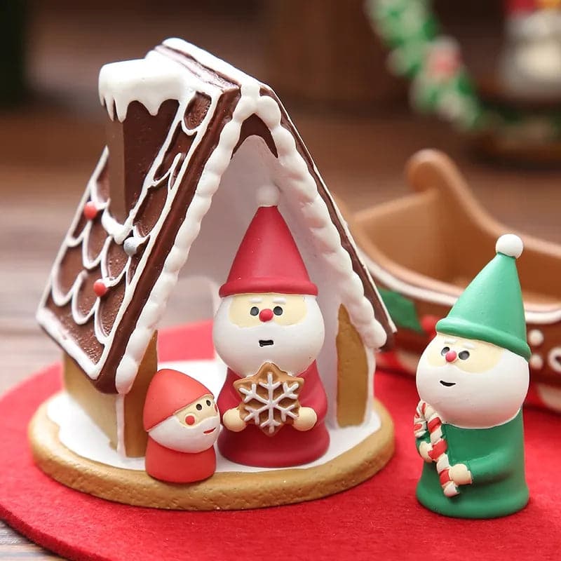 Scene Decoration Christmas Series Bookshelf Decorationt Collectible Home Decoration Garden Resin Craft Toy Bonsai Ornaments
