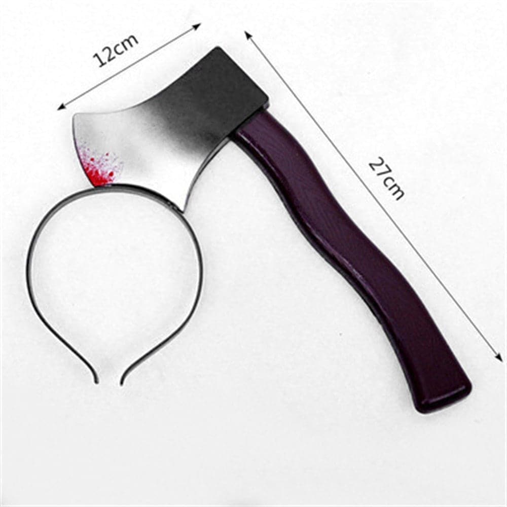 1 set Knife Headband Halloween Headband Decors Horror axe scissor Headband Halloween Party Supplies zombie cosplay Props decors