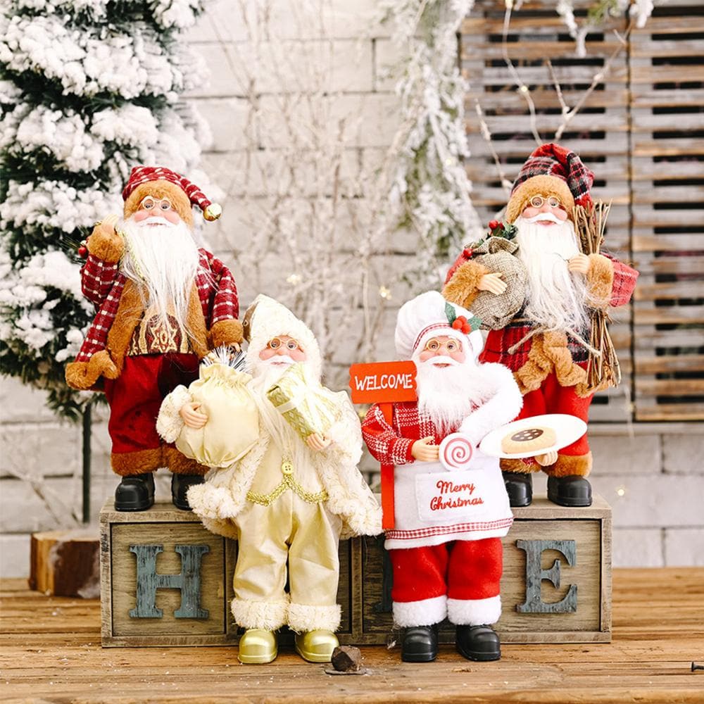 FENGRISE Santa Claus Doll 2023 Christmas Tree Ornament Merry Christmas Decorations For Home Navidad Natal Gifts New Year 2024