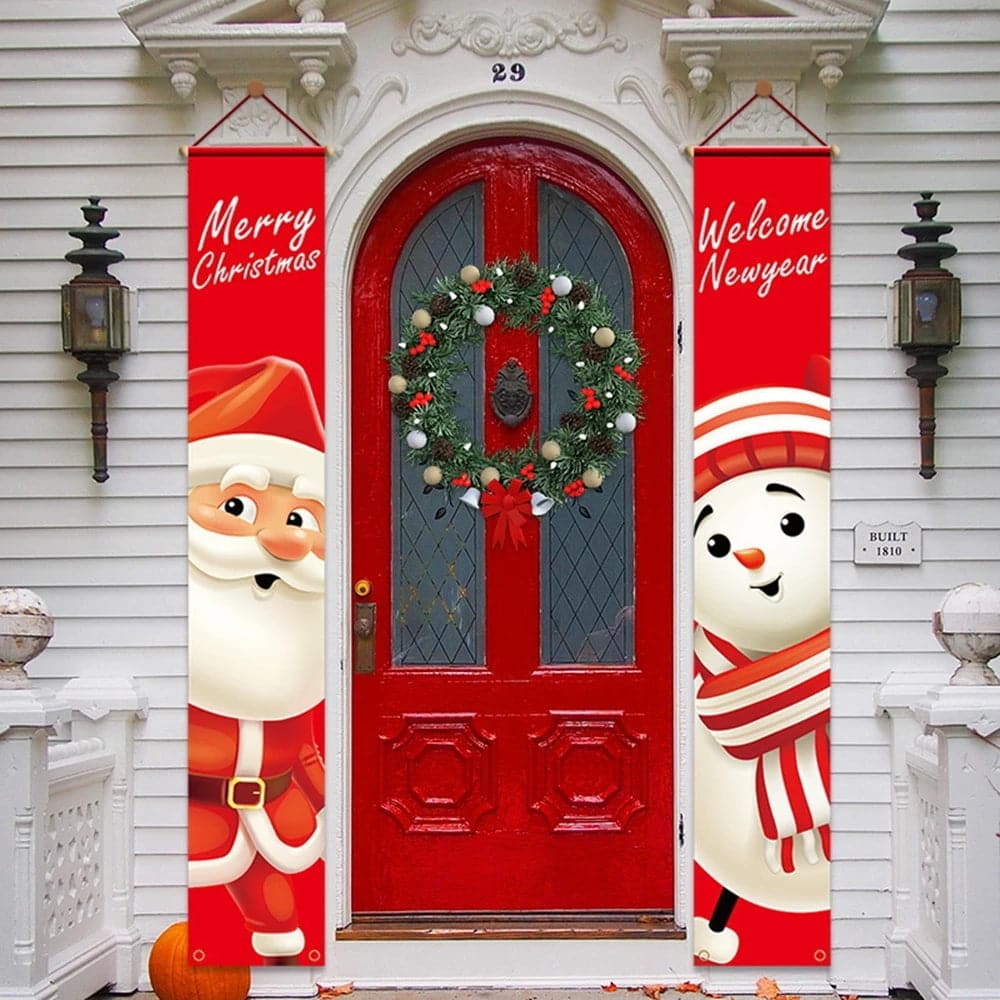 Nutcracker Soldier Christmas Banner Couplet Decor For Home  For Holiday Merry Christmas Door Decor Happy New Year