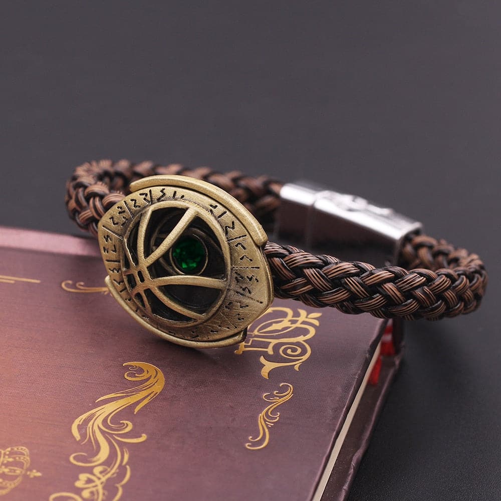 Marvel The Avengers Superhero Doctor Strange Bracelet Mystic Artifact Eye Of Agamotto Braided Rope Chain Bracelet Jewelry