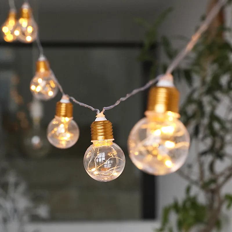 LED Fairy Lights Bulb Interior Living Room Outdoors Wedding Party Christmas New Year Garland Light String Ornament Pendants