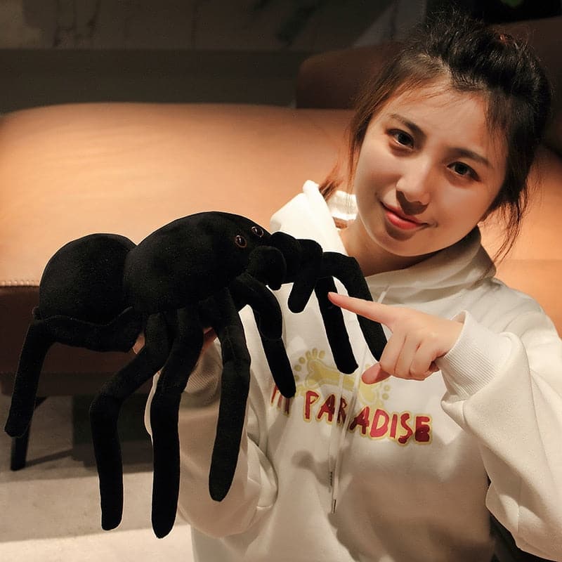 Simulation Black Spider Plush Toy: Big Trick Doll