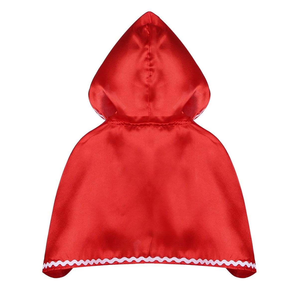 Red Hooded Cloak Cape: Kids Girls Halloween Cosplay Costume