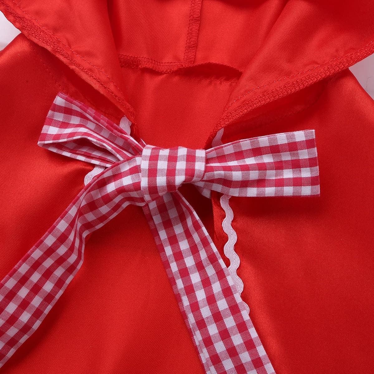 Red Hooded Cloak Cape: Kids Girls Halloween Cosplay Costume