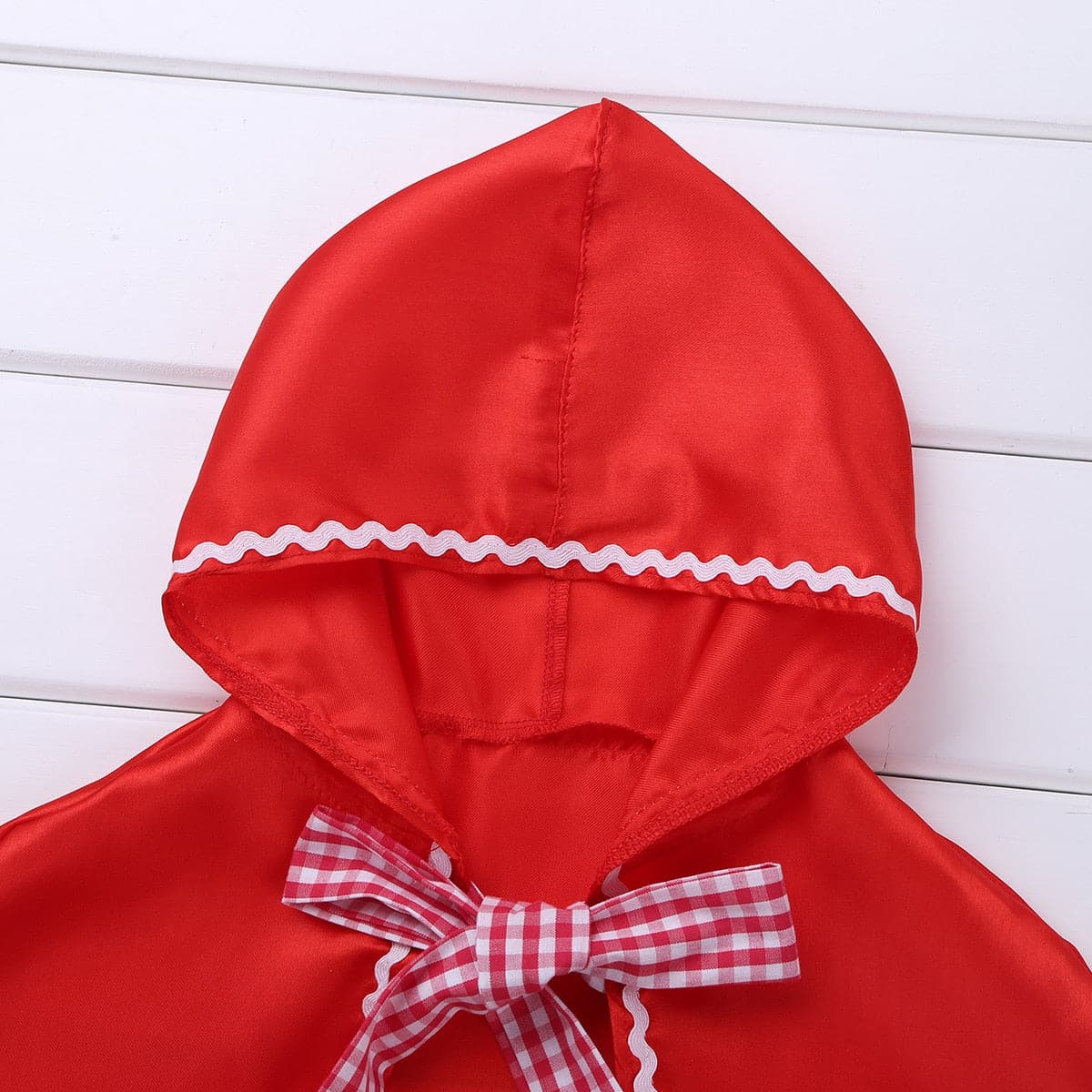 Red Hooded Cloak Cape: Kids Girls Halloween Cosplay Costume