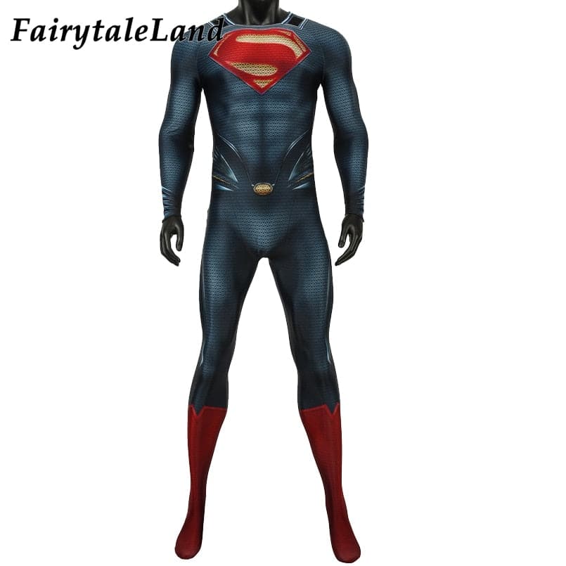 Newest Adult Superhero Cosplay Halloween Carnival Costume 3D Printing Hero Spandex Jumpsuit Red Cape Fancy Bodysuit