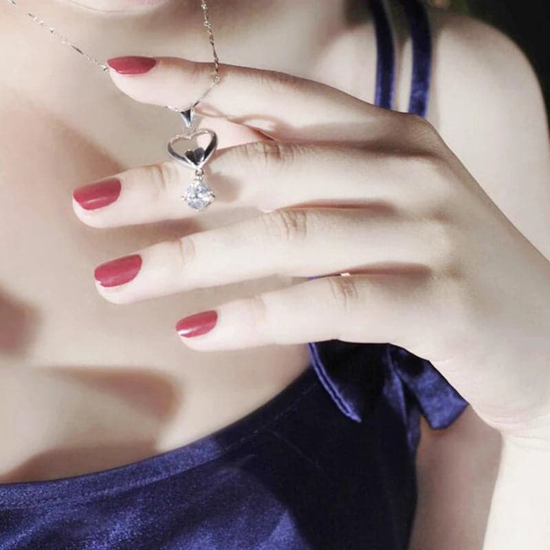 2019 Korea's New Fashion Jewelry Silver-plated Pendant Zircon Heart Necklace Jewelry Elf on The Shelf