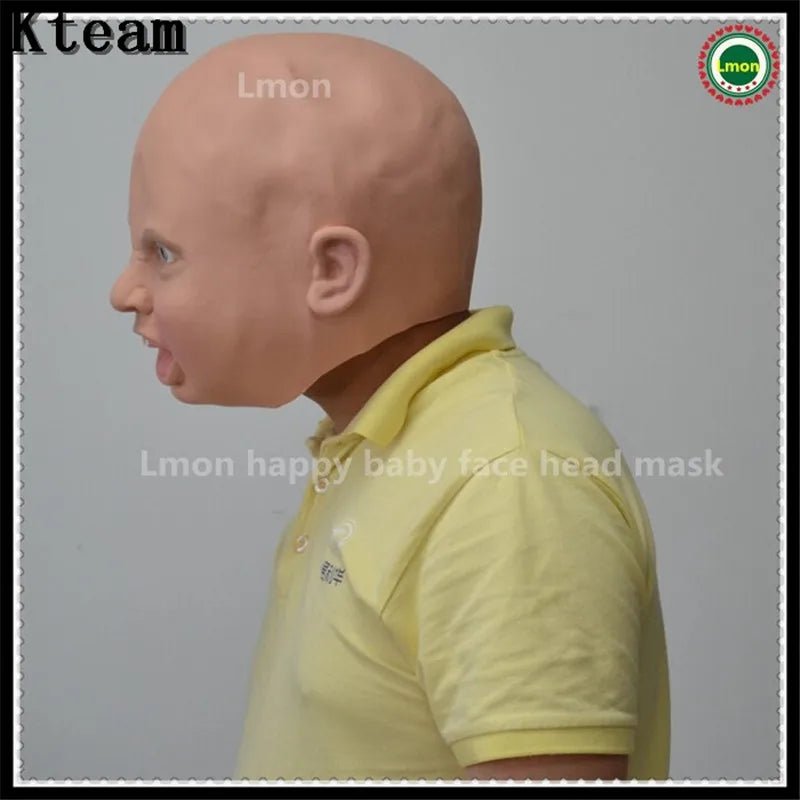 New Halloween Funny Mask Funny Party Face Masks Creepy Halloween Costume Prop Cry Baby Full Head Latex Rubber Masquerade Mask
