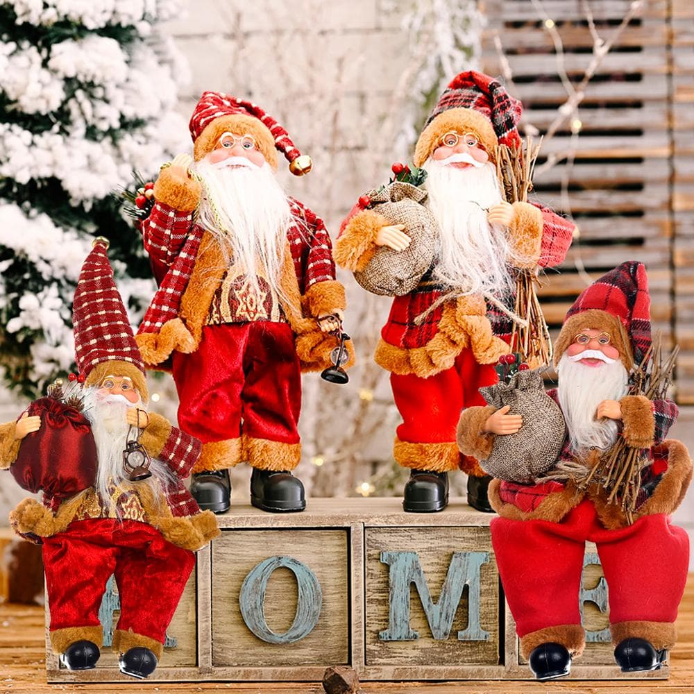 FENGRISE Santa Claus Doll 2023 Christmas Tree Ornament Merry Christmas Decorations For Home Navidad Natal Gifts New Year 2024