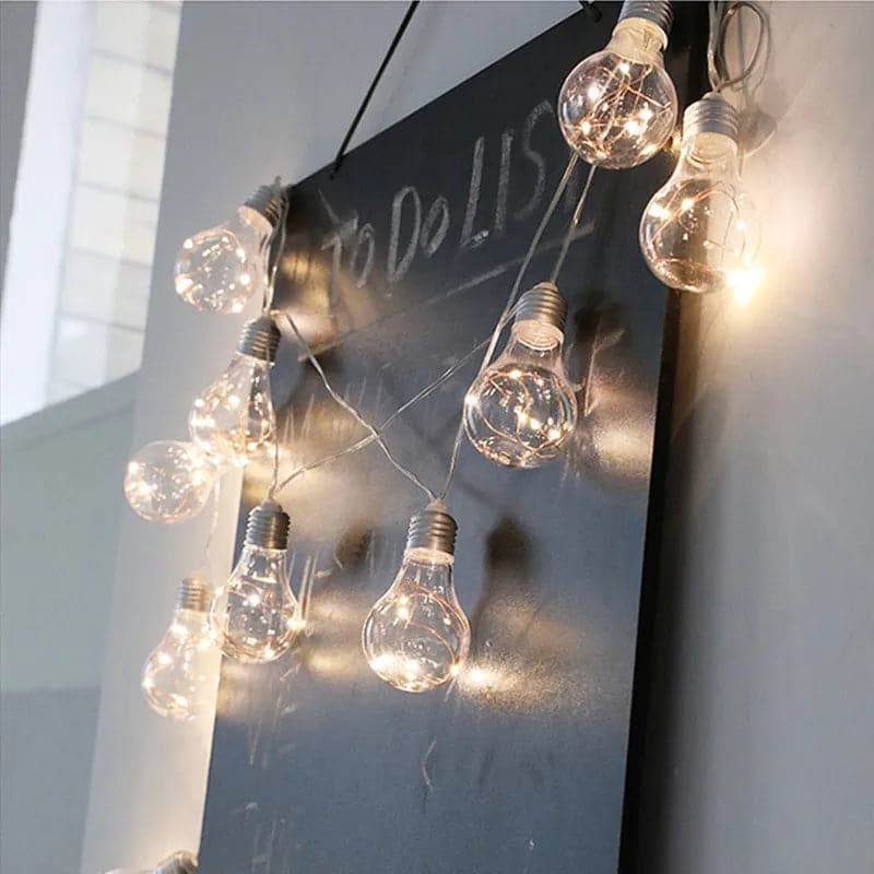LED Fairy Lights Bulb Interior Living Room Outdoors Wedding Party Christmas New Year Garland Light String Ornament Pendants