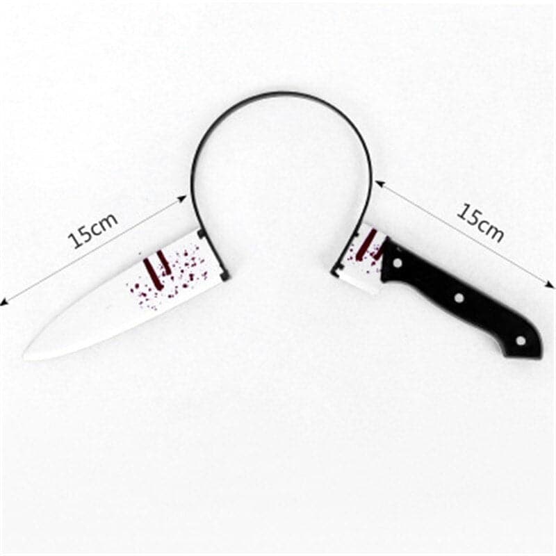 1 set Knife Headband Halloween Headband Decors Horror axe scissor Headband Halloween Party Supplies zombie cosplay Props decors