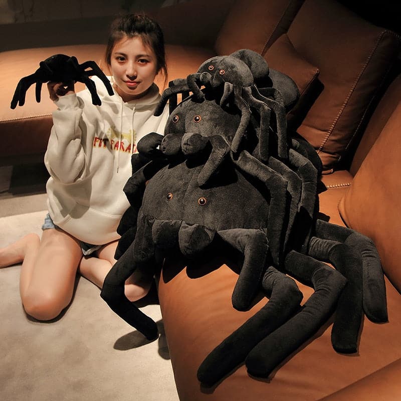 Simulation Black Spider Plush Toy: Big Trick Doll