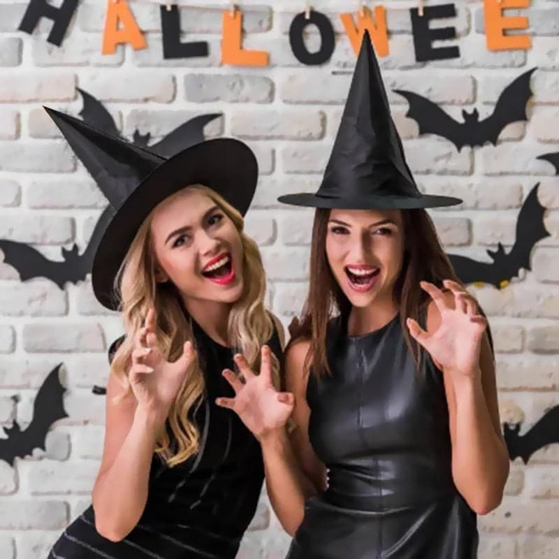 Halloween Black Witch Hat - Creative Costume Props