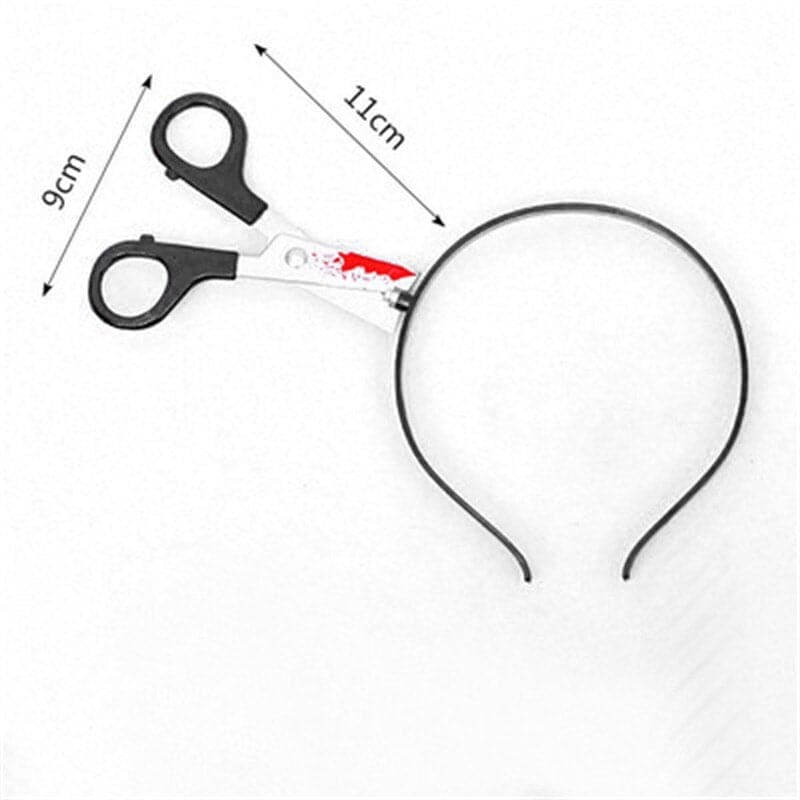 1 set Knife Headband Halloween Headband Decors Horror axe scissor Headband Halloween Party Supplies zombie cosplay Props decors