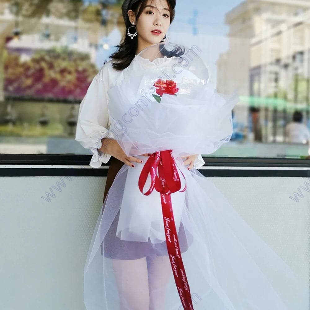 Gift Rose Balloon Bouquet on Valentine Day - Led Light Decoration