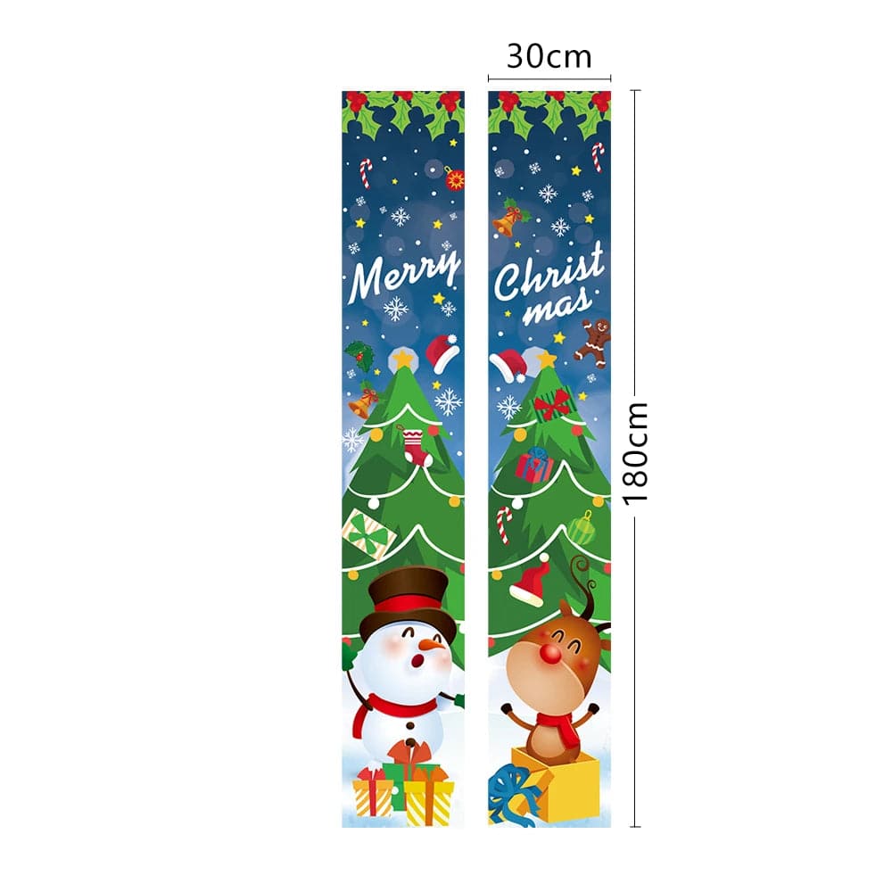 Nutcracker Soldier Christmas Banner Couplet Decor For Home  For Holiday Merry Christmas Door Decor Happy New Year