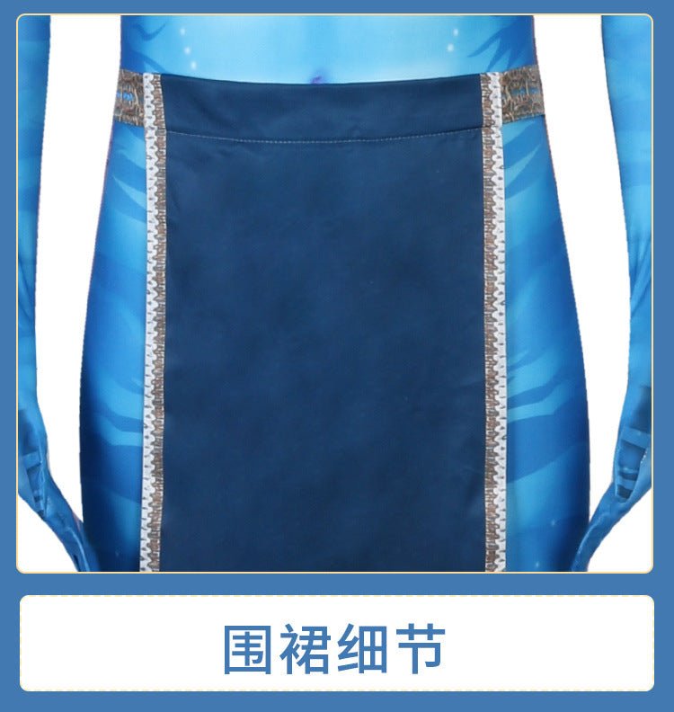 Halloween Cosplay Men Costume Avatar 2 Movie The Way Of Water Roleplay Fantasia Man Jumpsuit Tail Halloween Clothes For Male