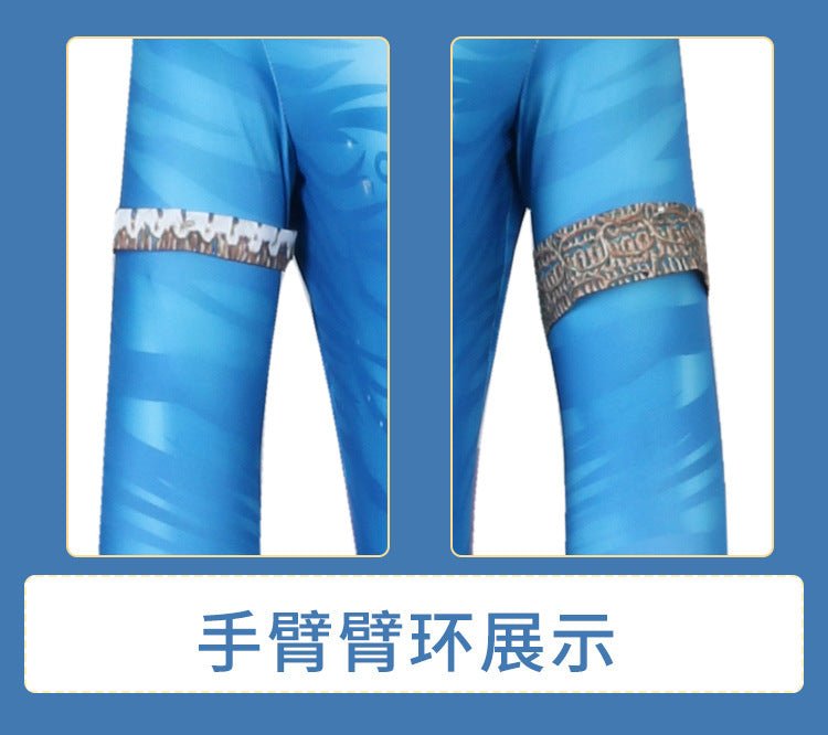Halloween Cosplay Men Costume Avatar 2 Movie The Way Of Water Roleplay Fantasia Man Jumpsuit Tail Halloween Clothes For Male
