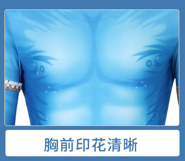 Halloween Cosplay Men Costume Avatar 2 Movie The Way Of Water Roleplay Fantasia Man Jumpsuit Tail Halloween Clothes For Male