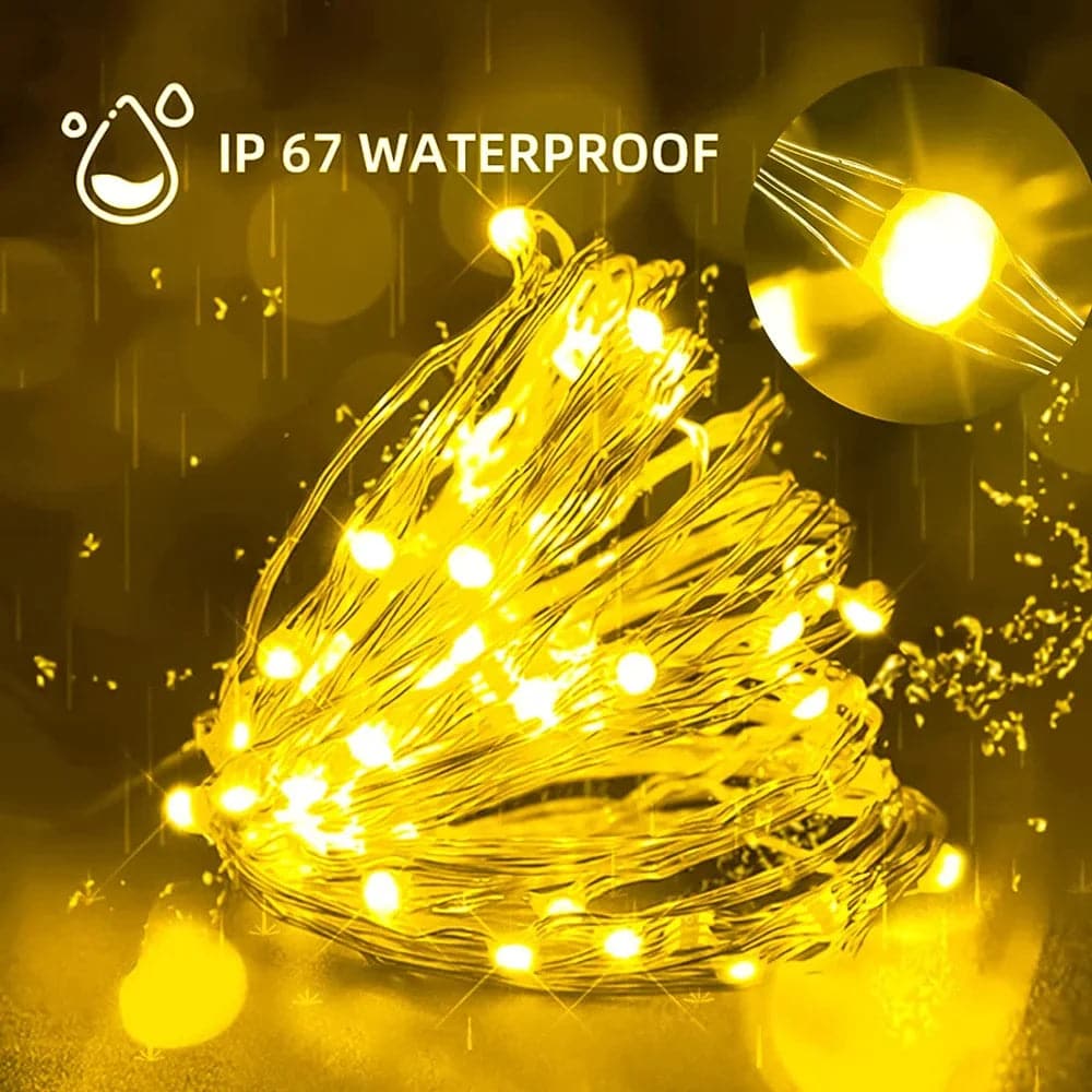 2/10M LED Lights String Copper Wire Waterproof USB Battery Garland Fairy Light For Christmas Wedding Party Decoration Lighting