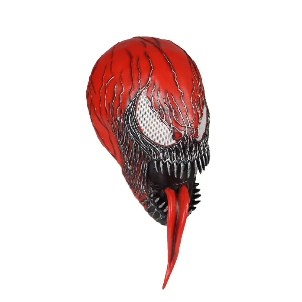 Cos Red Horror Real Latex Mask Venom Cosplay Full Face Superhero Mascaras Halloween Headgear Scream Villain Scary Masquerade