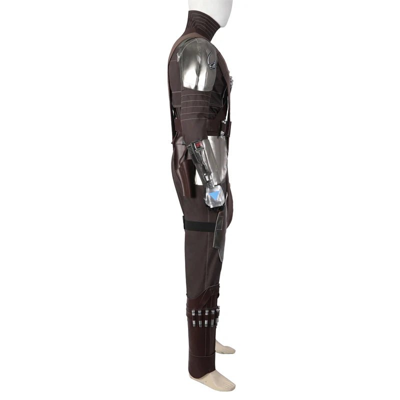 Adult Man Mandalo Cosplay Costume Halloween Din Djarin Leather Cosplay Outfit   Battlesuit Costume Vest Hand Guard Accessories