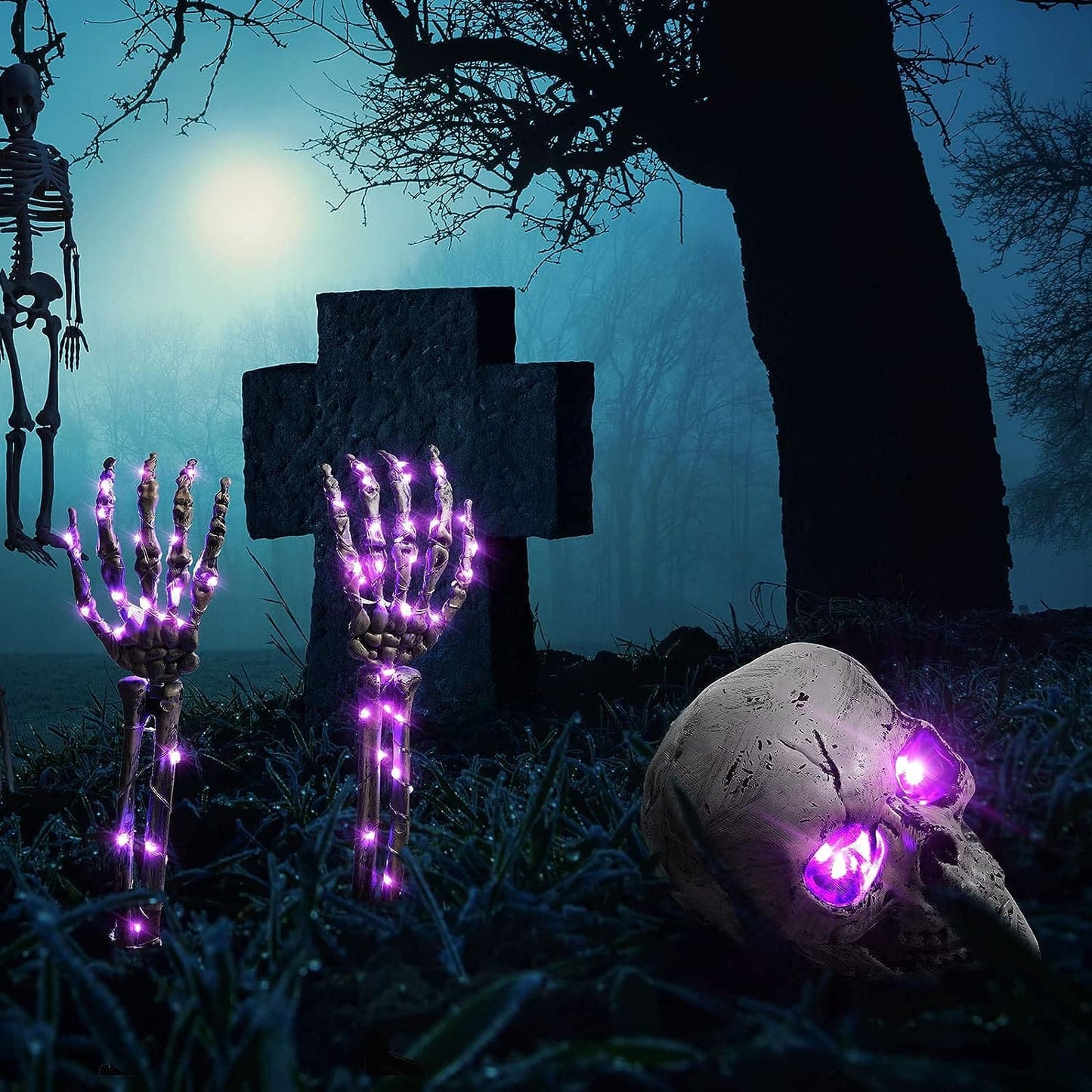 Halloween LED Skeleton Stake Decoration: Creepy Lights