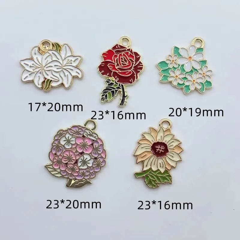 Enamel Sunflower Pendant for Women - Bulk Craft Jewelry