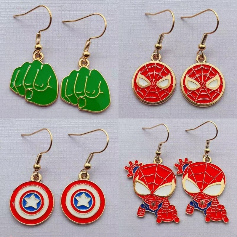 Marvel Spider Man movies superhero cartoon animation production pendants earrings earrings ladies fashion party birthday jewelry