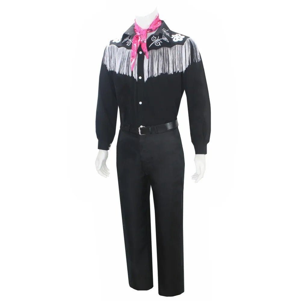 2023NEW Movie Margot Robbie Barbi Cosplay Ken Cosplay For Man Adults Black Cow Boy Halloween Costumes Pink Jumpsuit Role Play