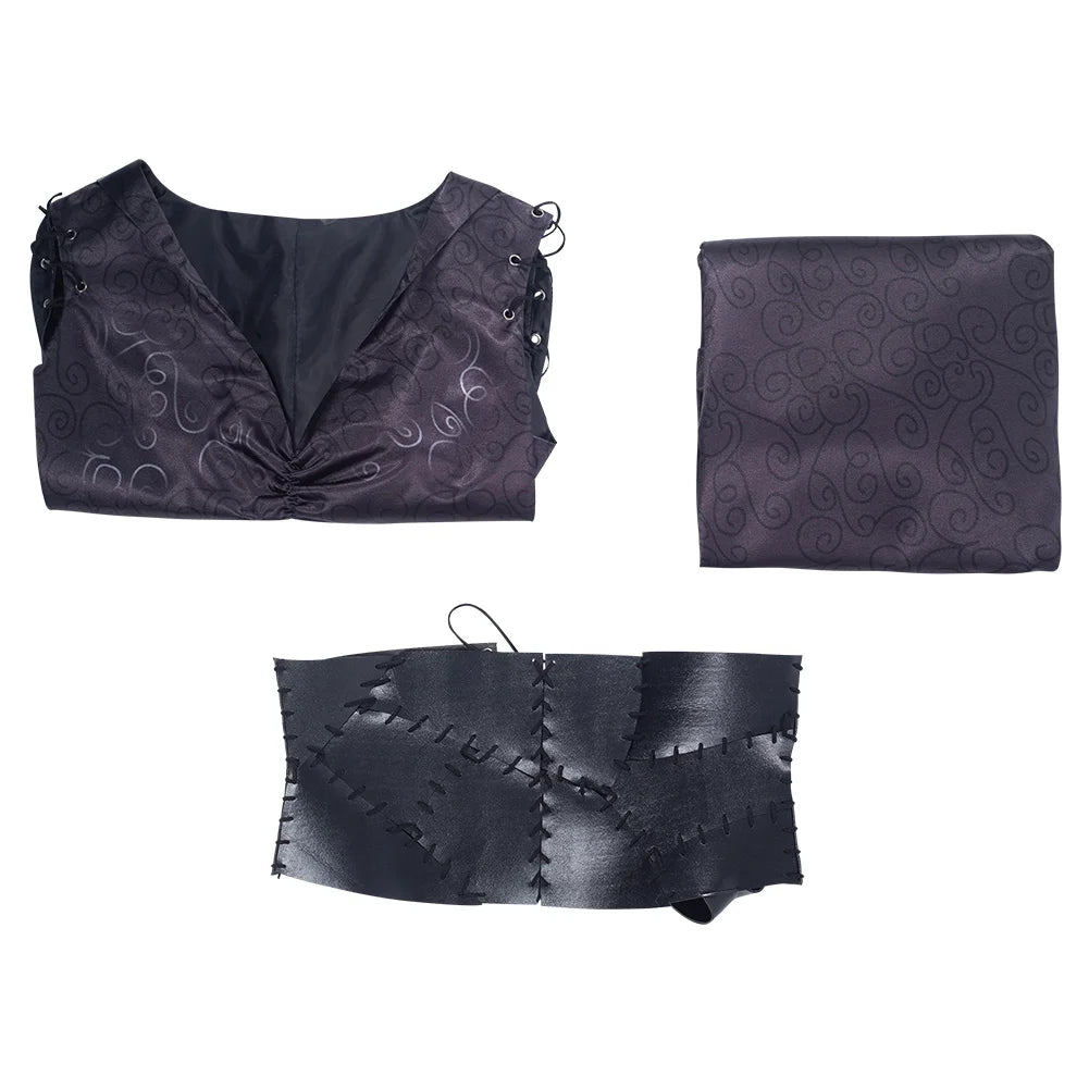 Bellatrix Movie Lestrange Cosplay Costume Black Dress Adult Women Girls Fantasy Outfits Halloween Carnival Party Disguise Suit