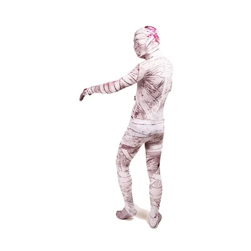 Movie Scary Mummy Cosplay Costume Adult Kids Men Mummy Costumes Mask Zentai Bodysuit Spandex Suit Halloween Costumes Women Man