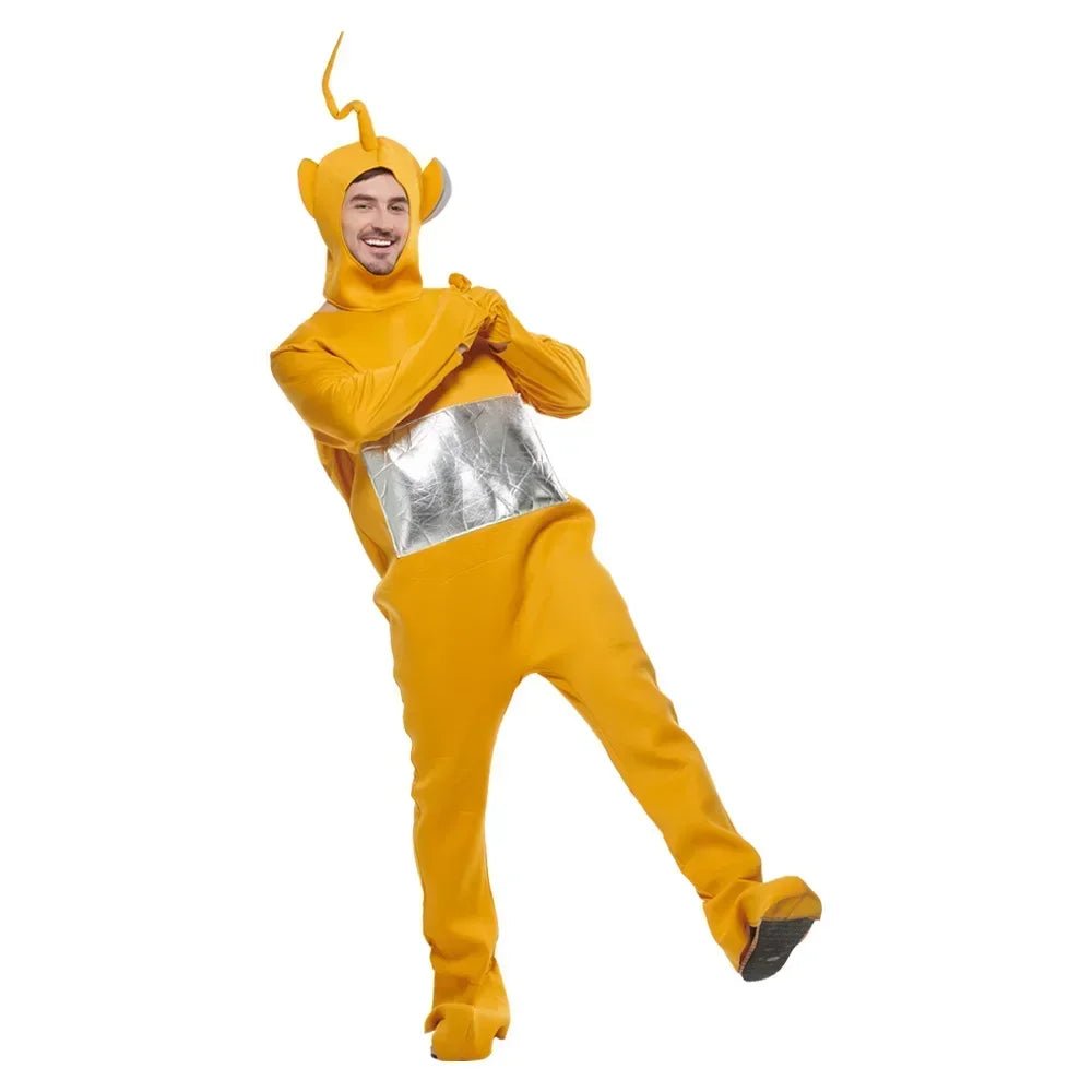 Cosplay Costume for Adult Jumpsuit Headgear Funny Tinky Winky Dipsy Laa-Laa Po Halloween Carnival Costume Clothes