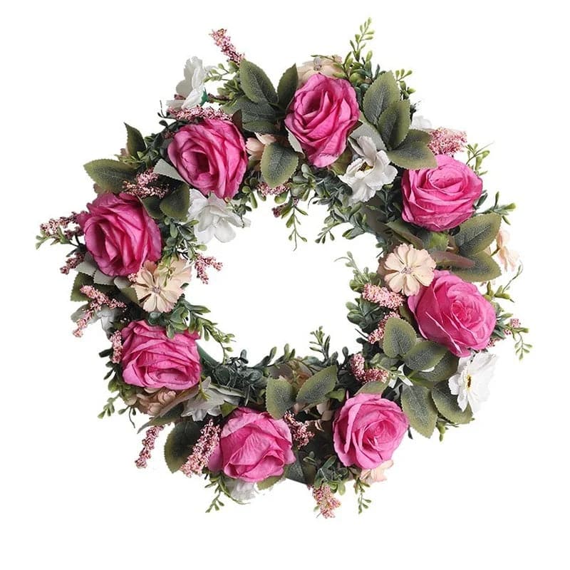 45cm Artificial Eucalyptus Wreath Decoration Venue Layout Props Wreath Grass Ring Decoration Door Knocker Pendant