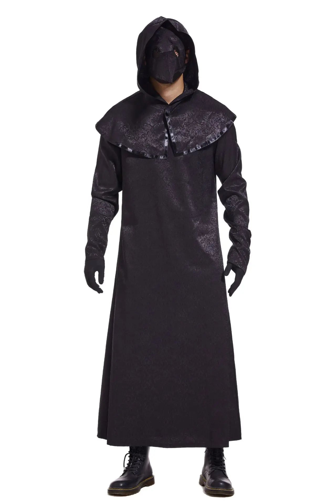 Halloween Cosplay Costumes Halloween European Medieval Black Death Plague Men's Beak Mask Doctor Role Stage Performance Costume