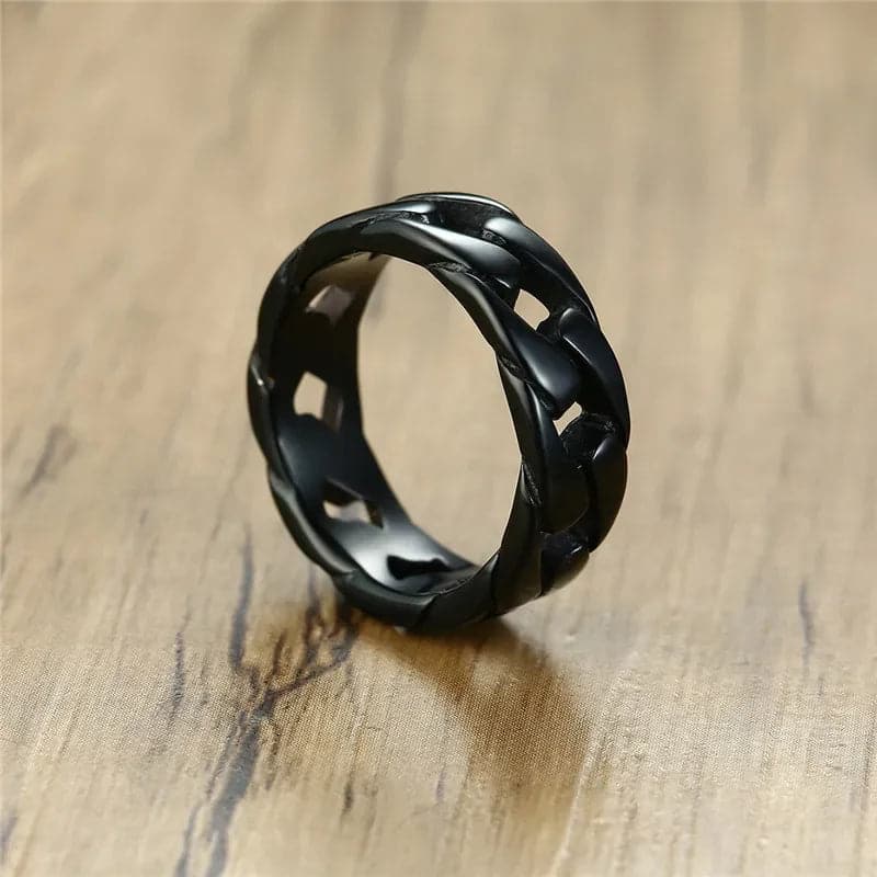 Delicate Vintage Rings for Men - Cuban Link Chain Ring