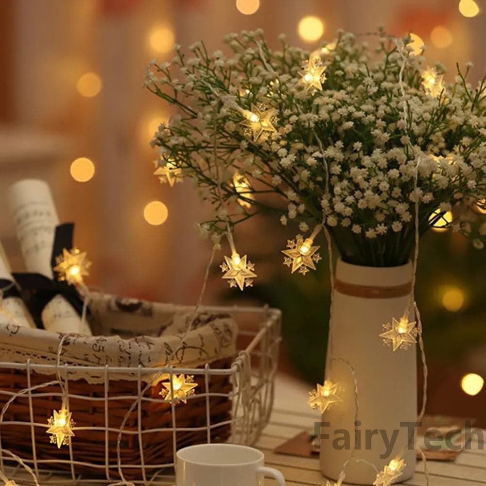 10/20 LED Star Light String Twinkle Garlands USB Powered Christmas Lamp Holiday Party Wedding Decorative Fairy Lights Navidad