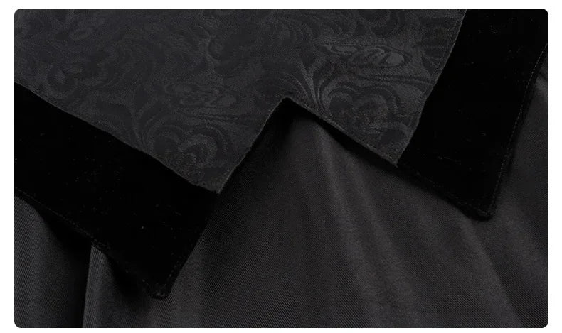 Cosplay Halloween Medieval Men's Steampunk Noble Gothic Long Cloak Big Hem Vampire Cape Darcula Poncho Carnival Dress Up Party