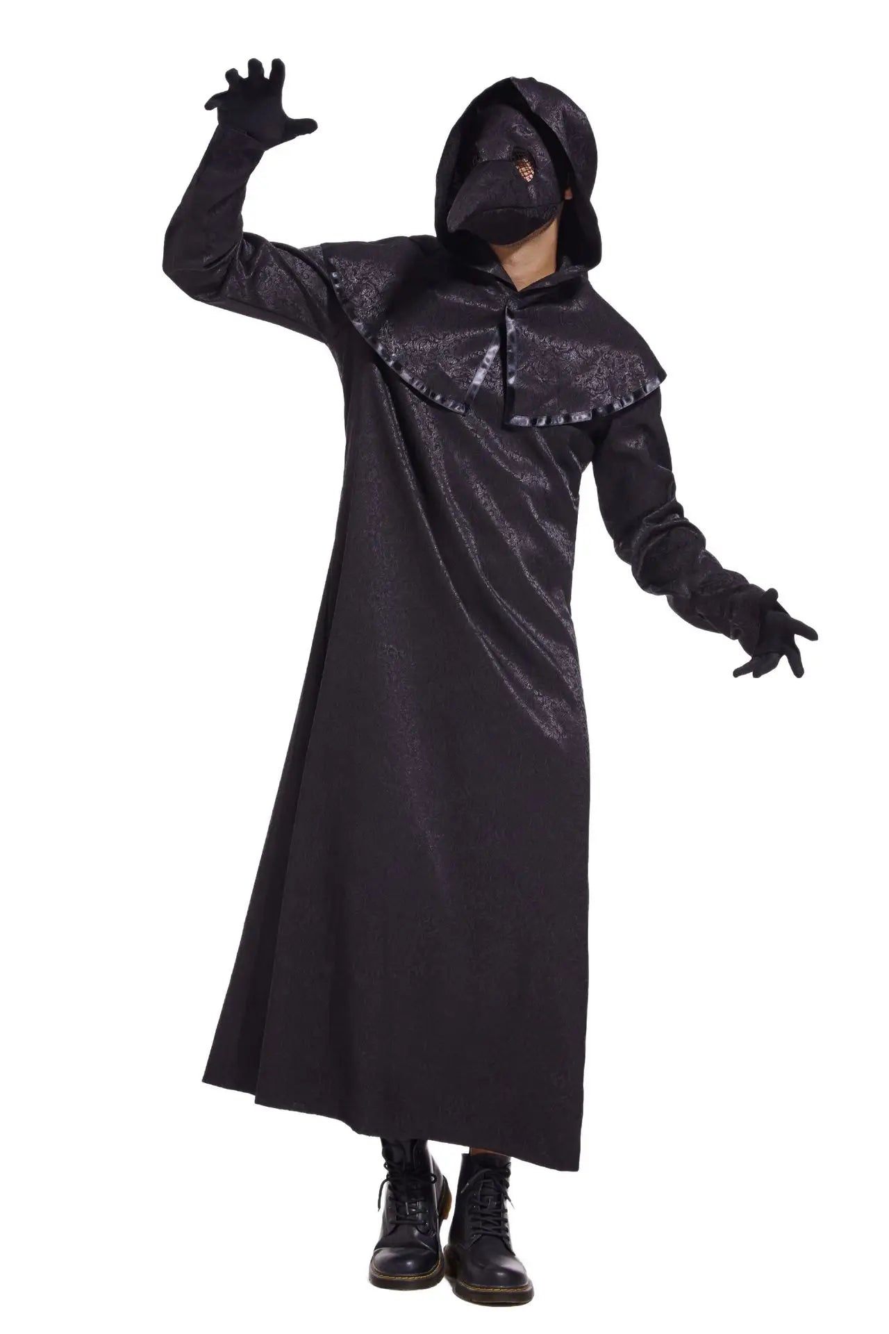 Halloween Cosplay Costumes Halloween European Medieval Black Death Plague Men's Beak Mask Doctor Role Stage Performance Costume