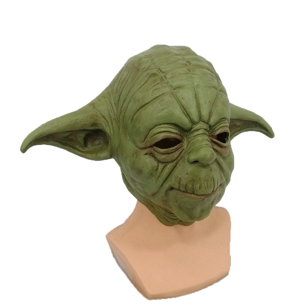Star Wars Master Yoda Mask Cosplay Costume Latex Helmet Halloween Party Carnival Props Accessories