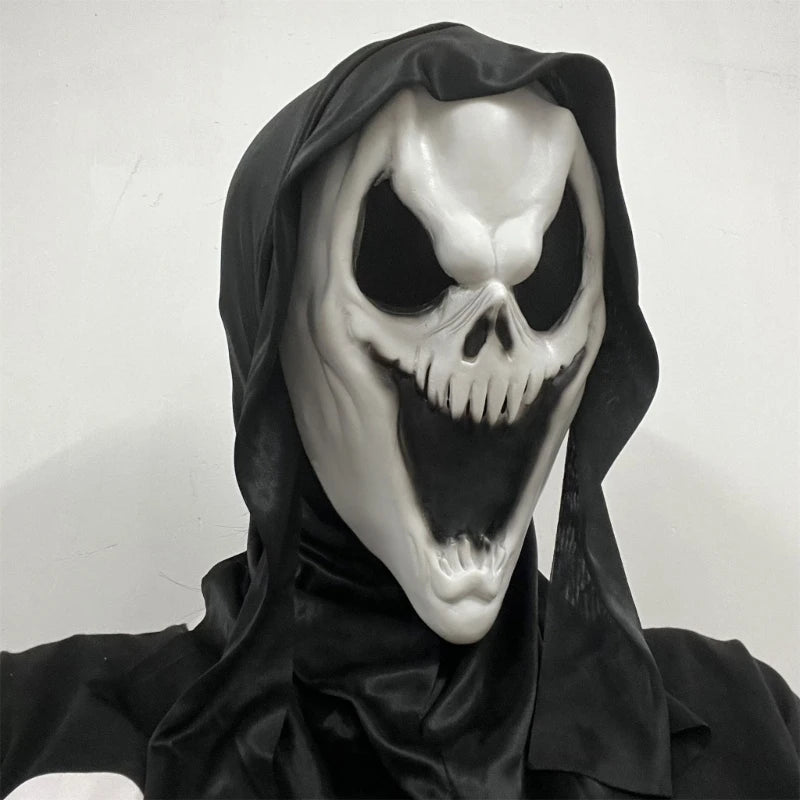 Halloween Mask Scary Skull Face Latex Mask Horror Full Head Mask Halloween Cosplay Costume Props for Adult Kids
