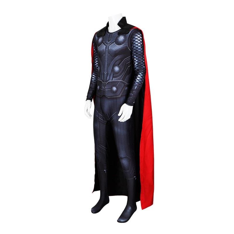 Movie Superhero Thor Odinson Cosplay Costume Odinson Bodysuit + Cloak Halloween Party Costume