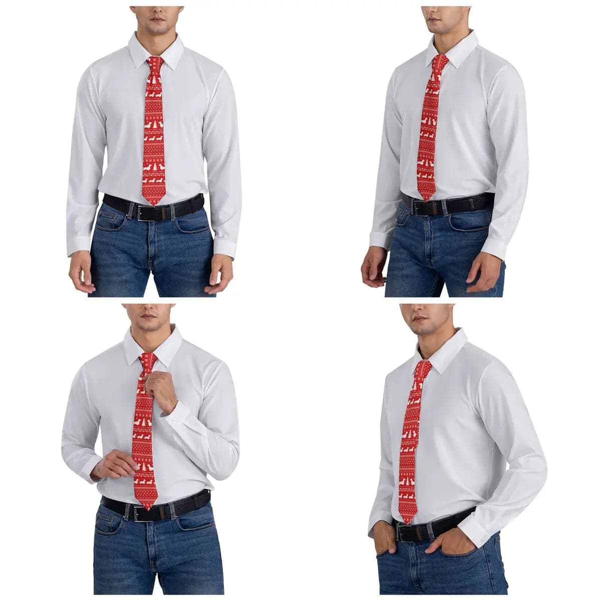 Dachshunds Christmas Men Women Necktie Silk Polyester 8 cm Wide Sausage Dog Lover Neck Ties for Men Accessories Office