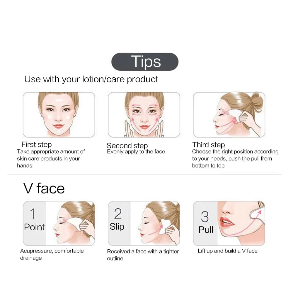 Natural Jade Stones Gua Sha Scraper Guasha Face Lifting Devices Rose Quartz Gouache Massager Facial Neck Back Body Massage Tools