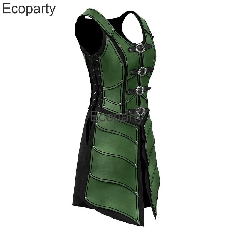 Medieval Viking Knight Pirate Costume Men Renaissance Gothic Pu Leather Body Shoulder Armour Suit Halloween Larp Cosplay Outfits