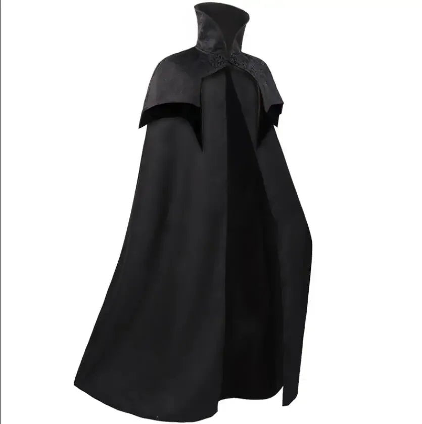 Cosplay Halloween Medieval Men's Steampunk Noble Gothic Long Cloak Big Hem Vampire Cape Darcula Poncho Carnival Dress Up Party
