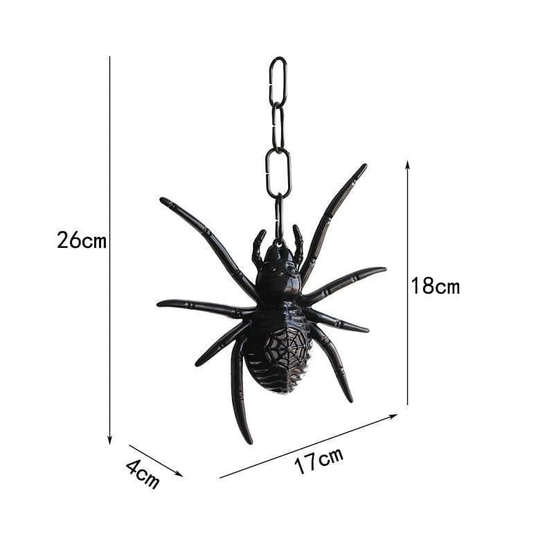 LED Spider Light Funny Terror Imitation Spiders Hanging Ornament Kids Tricky Toys Halloween Party Decoration Props Glowing Lamps