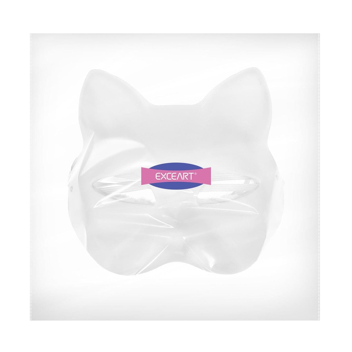 Masquerade Paper Blank White Halloween Cosplay Cat Diy Forface Paintable Couple Half Animal Mache Party Mardiup Craft